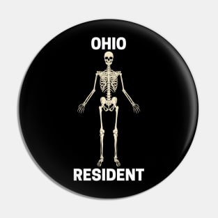 Ohio Resident Skeleton Meme Pin