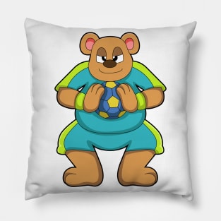 Bear as Handball player with Handball Pillow