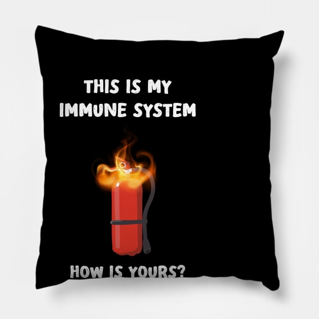 funny autoimmune disease vecto art Pillow by tita