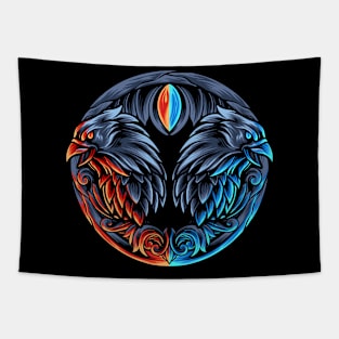 Eagles head with ornaments Tapestry