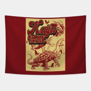 Vintage Kaiju Battle Royale Tapestry