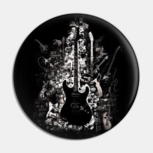 Guitar Collage Pin