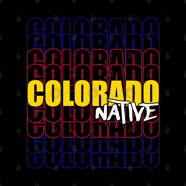 Colorado Native Typography State Flag by That5280Lady