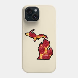 Michigan Mitten Pizza Design Phone Case