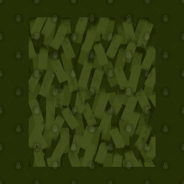 Camo Green Smudge Brush Strokes by OneThreeSix