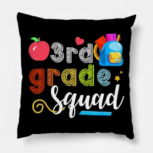 3Rd Grade Squad Third Teacher Student Team Back To School Pillow