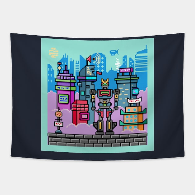 City in the Sky Tapestry by JMADISON