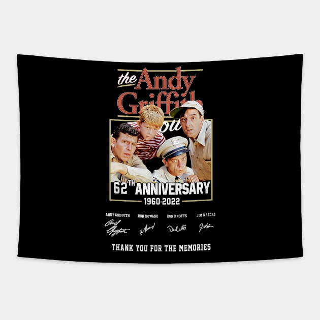 The Andy actor Griffith 62th Anniversary 1960 2022 Thank You For The Memories Signature Tapestry by davidhedrick