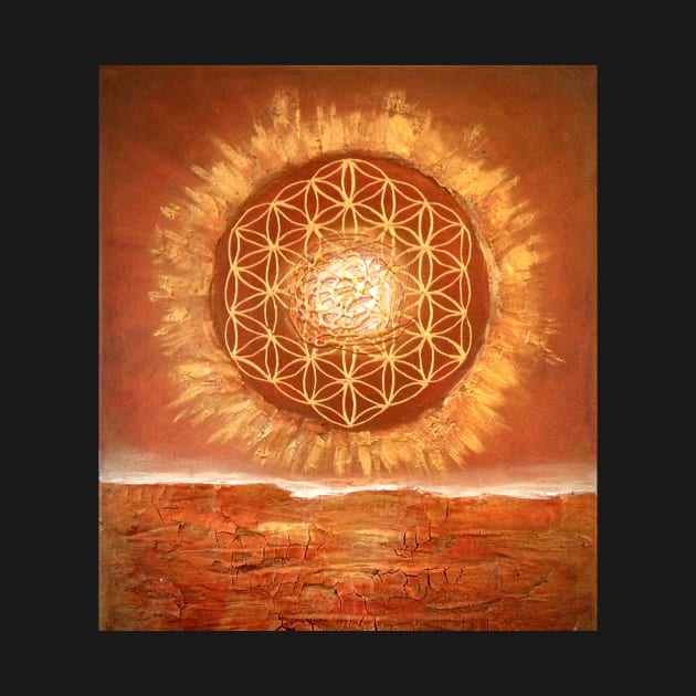 Sacred geometry - sun flower of life by monchie