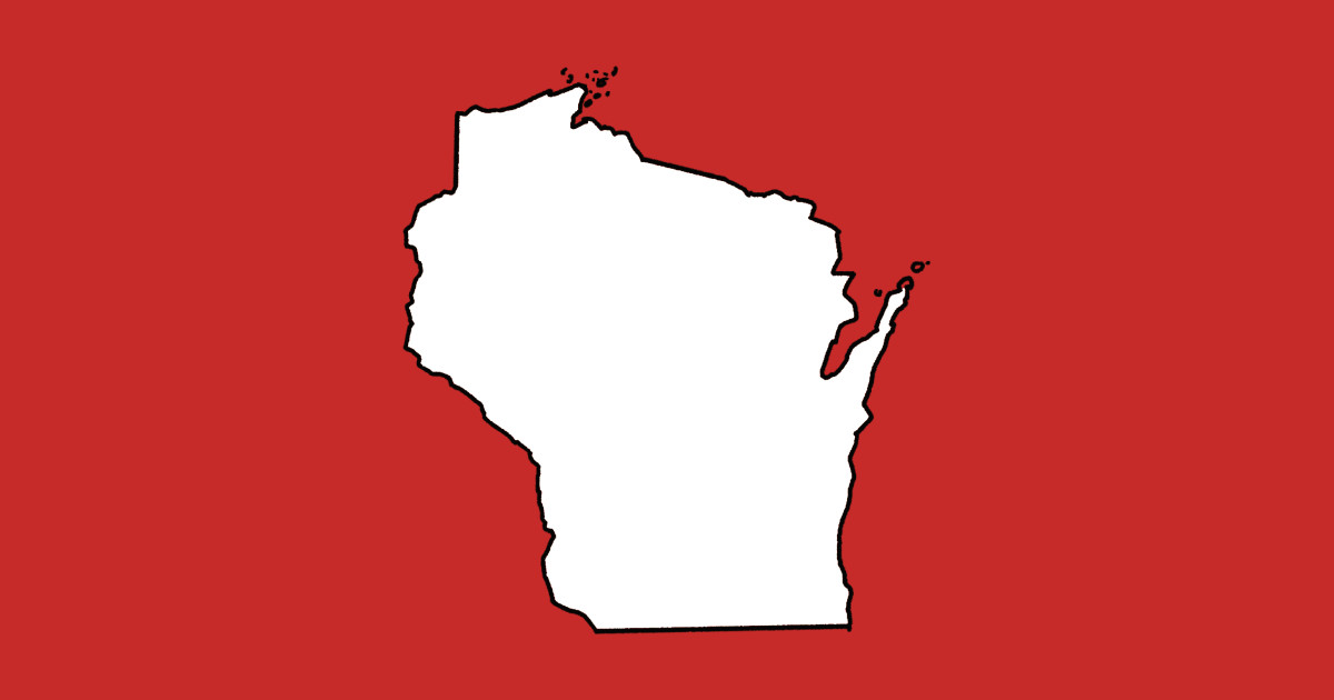 Wisconsin Blank Outline Wisconsin Sticker TeePublic