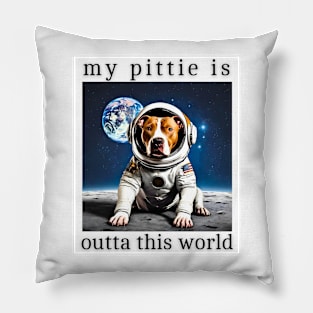 Outta This World Pitbull Terrier Pillow