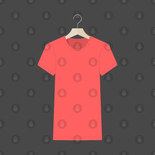 Red t-shirt on hanger by AdiDsgn