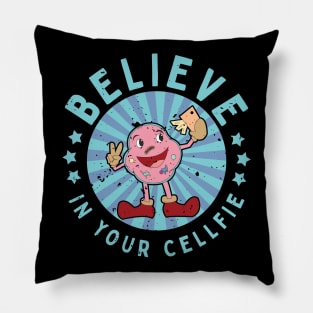 Believe In Your Cellfie Biology Science Pun Pillow