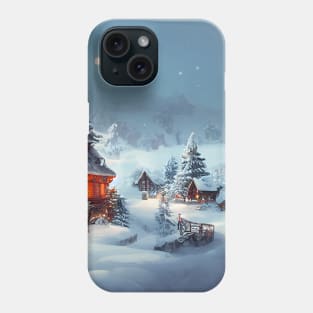 Winter Holiday Chrismas tree Landscap gift designs Series 06 Phone Case