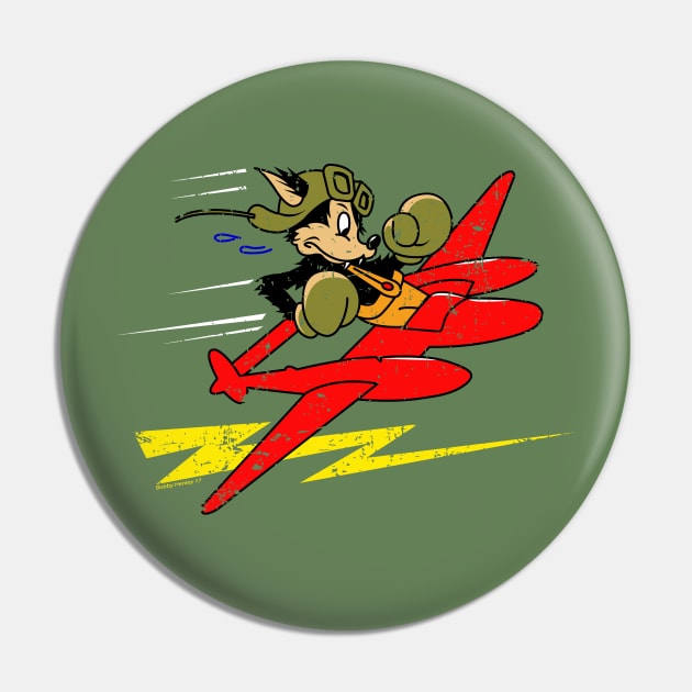 Wolf P-38  WW2 logo Pin by Illustratorator