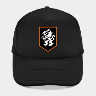 orange Netherlands lion emblem. Hat