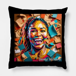 Serena Williams // Paper Art Pillow