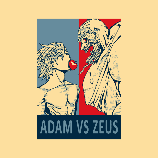 Record of Ragnarok - Adam Vs Zeus Poster V.1 by Dokey4Artist