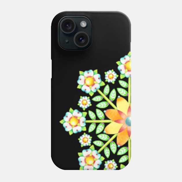 Folkloric Flower crown Phone Case by PatriciaSheaArt