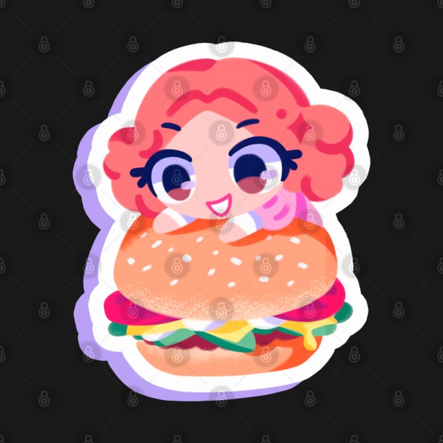 Haru Okumura burger by OkiComa