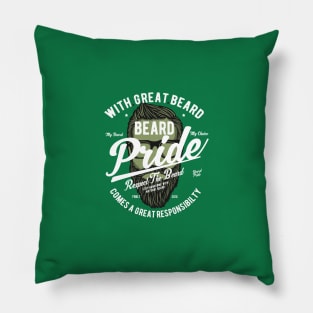 With Great Beard - Beard Pride Pillow