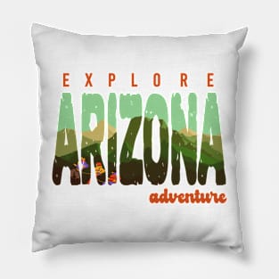 Explore Arizona Adventure Pillow