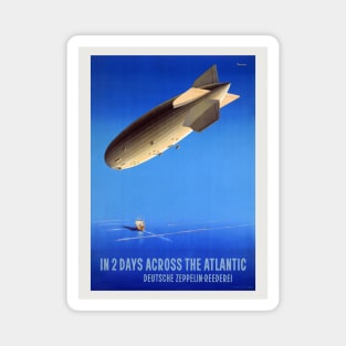 In Two Days Across the Atlantic Vintage Poster 1935 Magnet