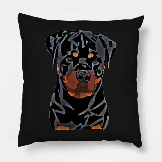 Lifes better with a Rottweiler Pillow by Freedomink