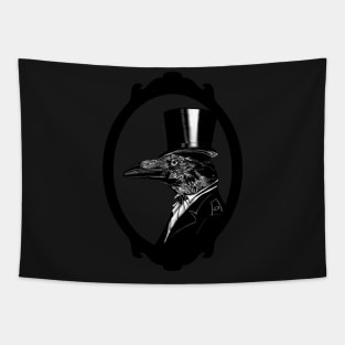 Raven in top hat Tapestry