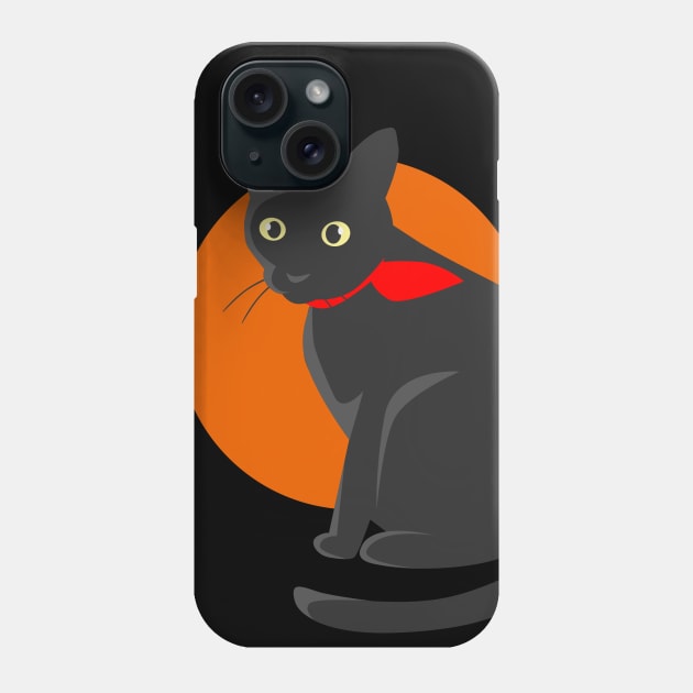 Orange Moon Phone Case by BATKEI