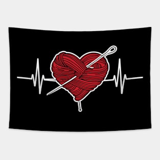 Knitting Heartbeat Tapestry