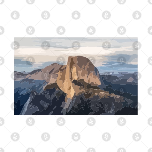 Half Dome Digital Painting by gktb