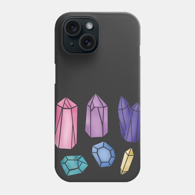 Simple Vector Crystals Phone Case by Mia Delilah