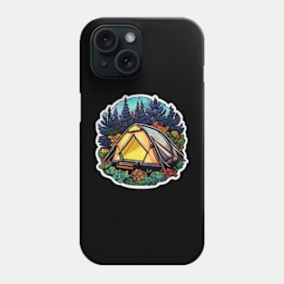 Camping Adventure Funny Camping Sunset Vintage Phone Case