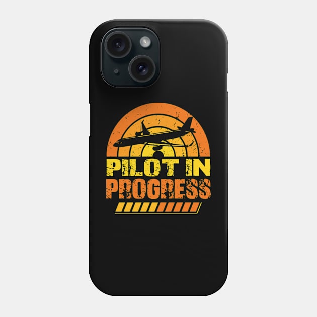 Funny Pilot In Progress Please Wait Airplane Pilot Phone Case by David Brown