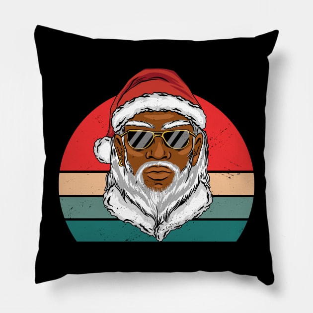 Black Santa, Black Santa Claus, African American Santa, Christmas Pillow by UrbanLifeApparel