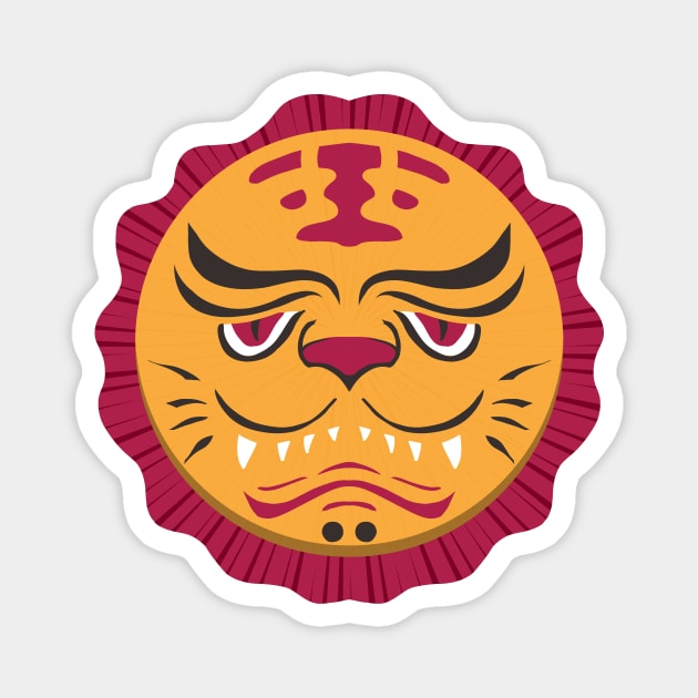 Chinese Tiger Shield Magnet by Doc Multiverse Designs
