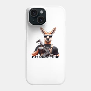 Tactical Kangaroo Adventure Tee: Where Playfulness Meets Precision Phone Case