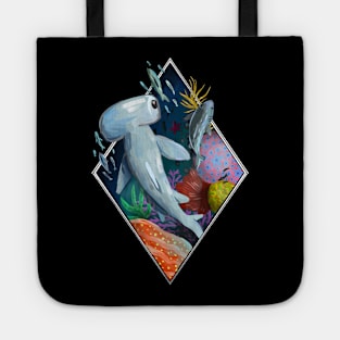 Hammerhead Shark Swimming over Coral Reef Tote