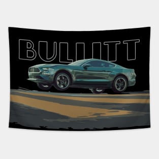 highland green bullitt Mustang GT 5.0L V8 Classic steve mcqueen Muscle Car jump Tapestry