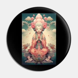 Quan Yin, Goddess of Mercy Design Pin