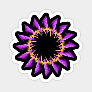 Purple and yellow mandala Magnet