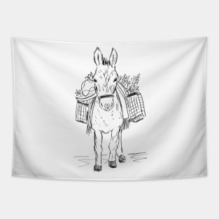 Donkey Drawing Tapestry