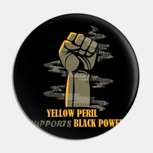 Yellow Peril Supporth Black Power Pin