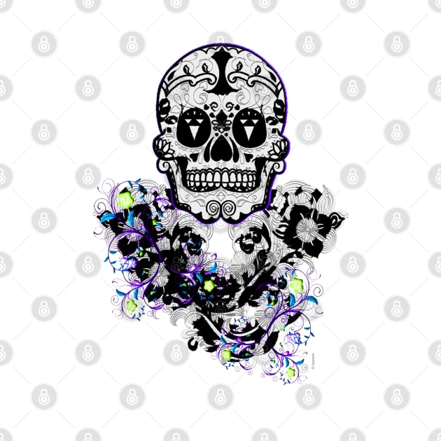 Flowery Skull by Crazydodo