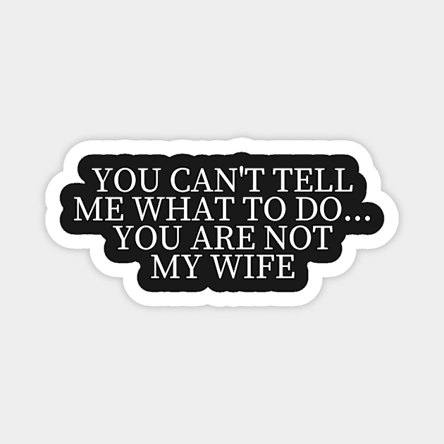 You can't tell me what to do you are not my wife Magnet by manandi1