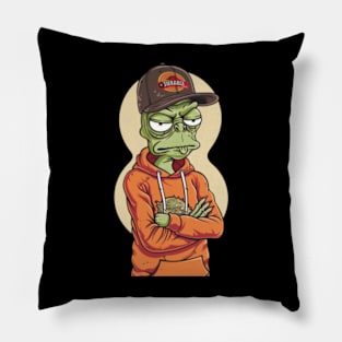 Morty Confronts Orioles Logo Legend Pillow