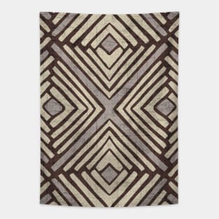 Hand drawn tribal pattern (Natural Shades) Tapestry