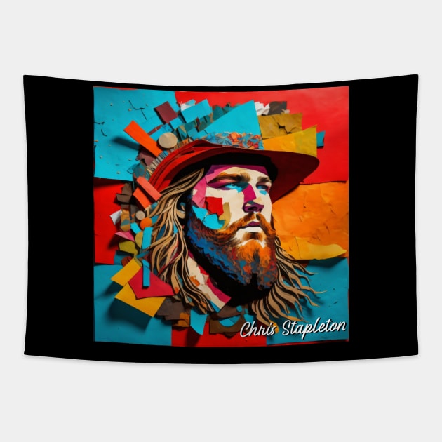 Chris Stapleton // Paper Art Tapestry by Otmr Draws