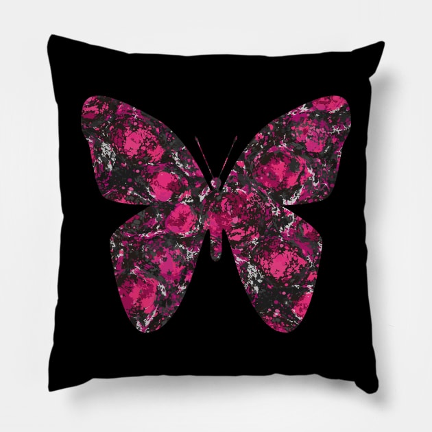 Pink butterfly wings Pillow by designerMetin